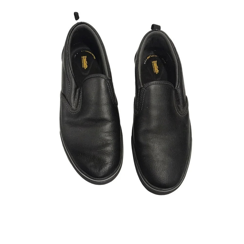 Tredsafe Black Slip-On Shoes